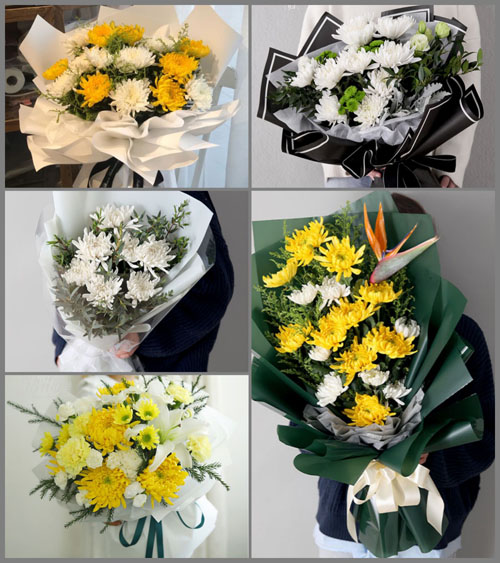 山东莱芜莱城区羊里镇北傅家庄村白事花束代送